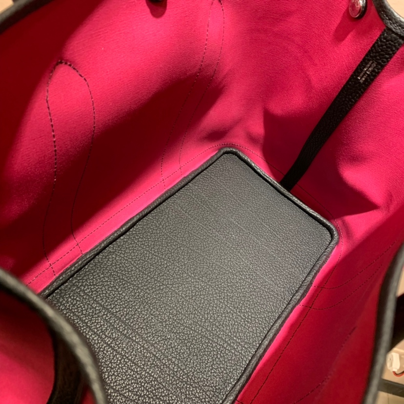 에르메스 가든파티30 로즈 아잘리 캔버스 블랙 네곤다